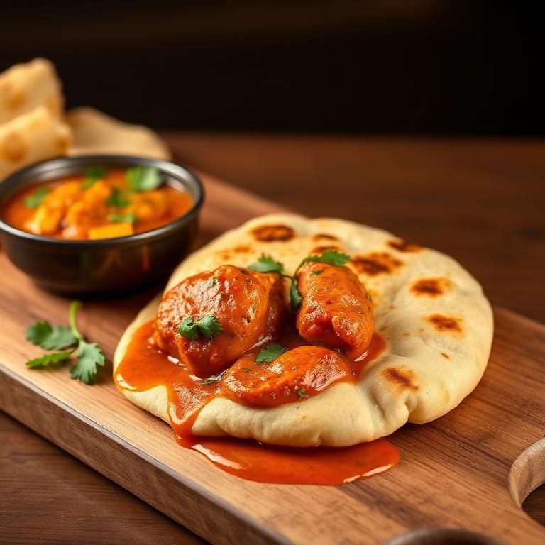 Chicken Naan with Gravy